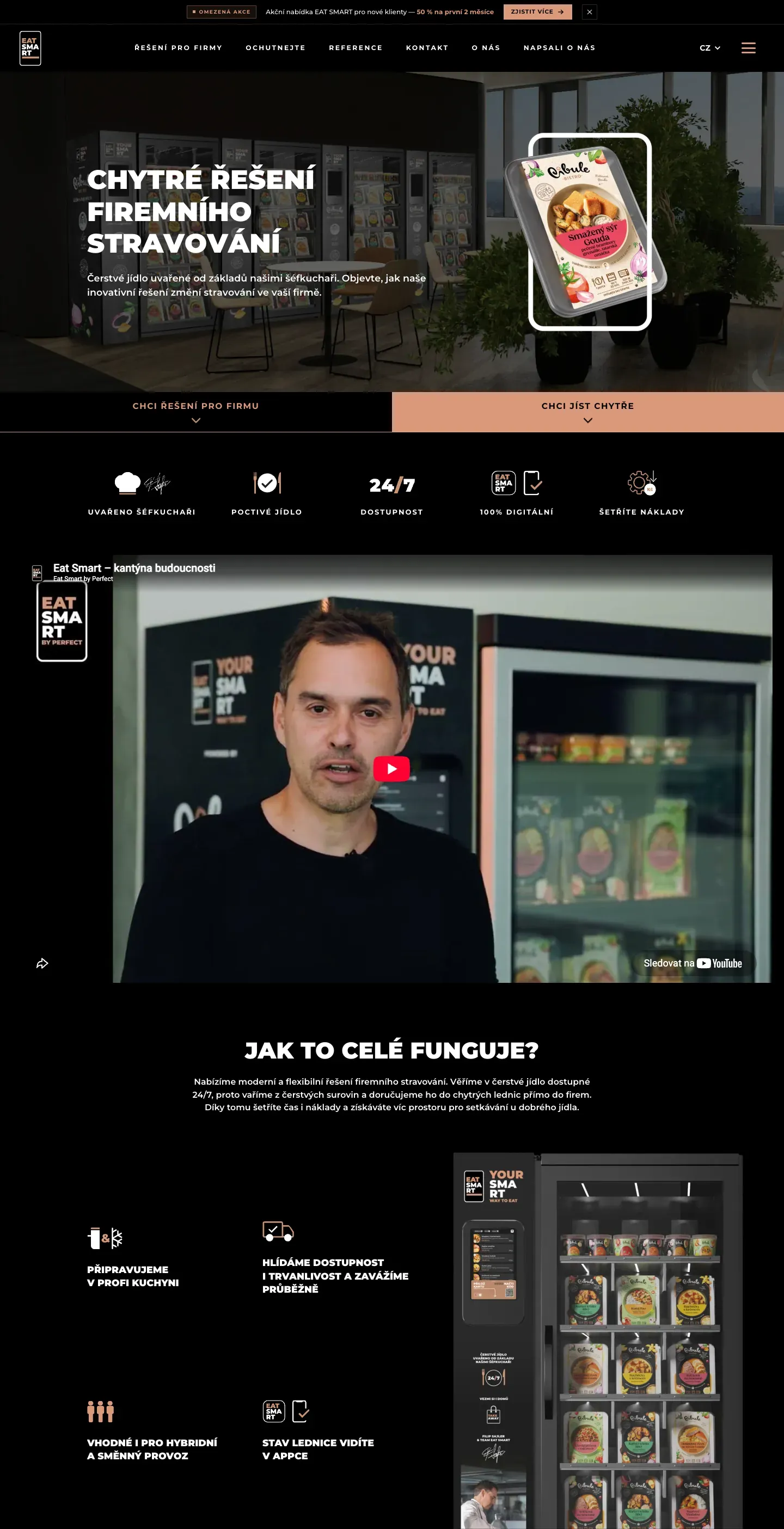 Web Eat Smart: celá stránka